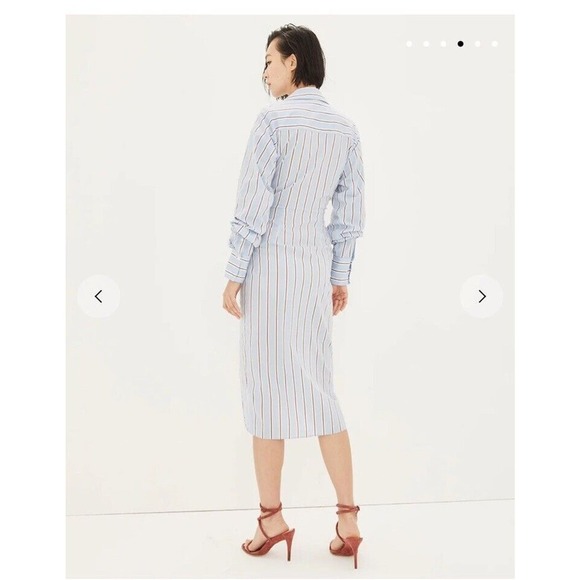 Veronica Beard Afton Striped Midi Dress - Picture 3 of 8